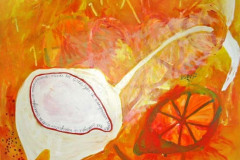 Acryl op doek Afm 1.50 bij 2 meter
